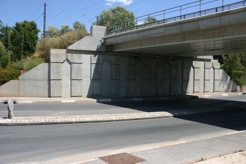 Passage inférieur murs soutènement