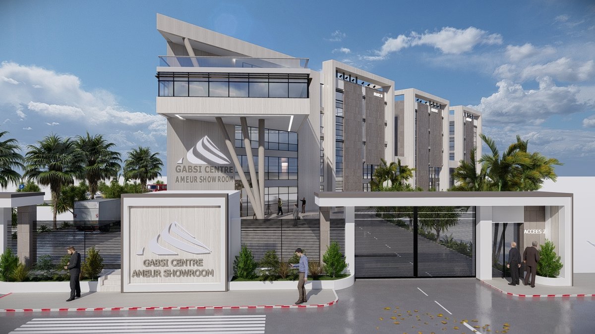 Centre commercial Ameur Showroom rendu architectural 3D